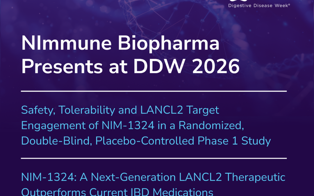 NImmune Biopharma Announces Presentations at Digestive Disease Week 2026 Supporting a Differentiated Profile and Superior Efficacy of Oral, Once-Daily NIM-1324 for IBD