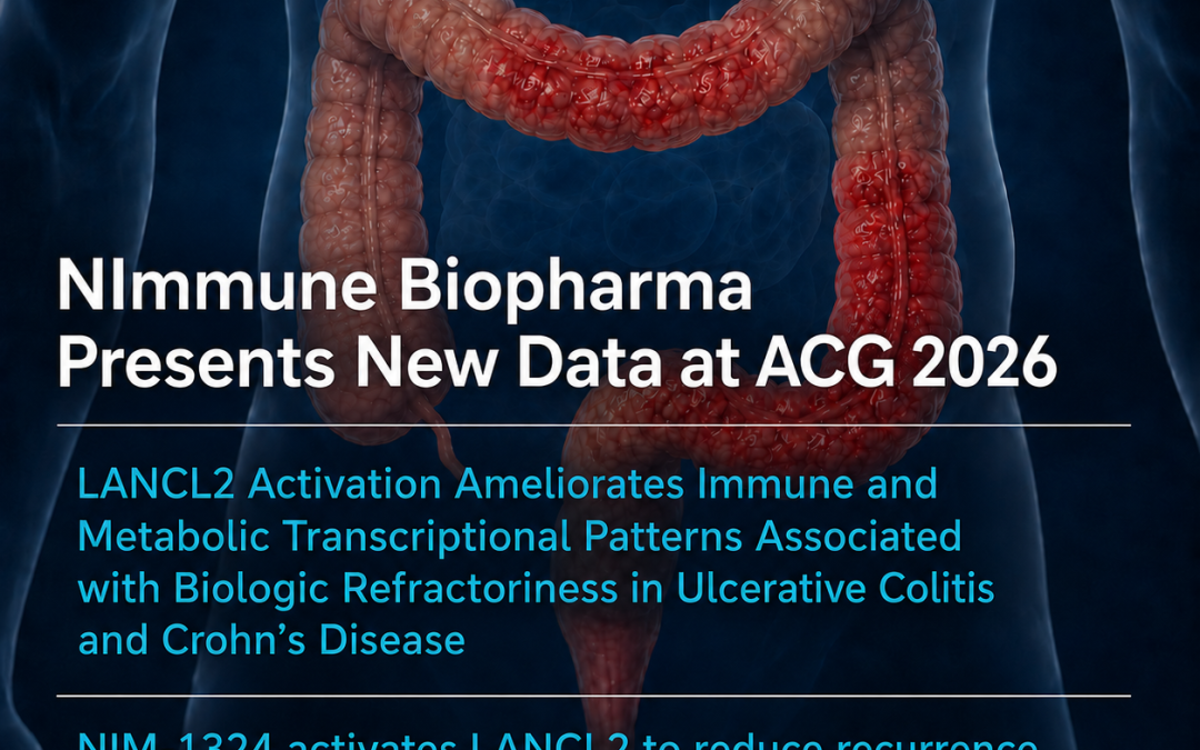 NImmune Biopharma Announces Presentations at ACG 2026 Supporting Efficacy of Oral, Once-Daily NIM-1324 LANCL2 Medicine for Hard-to-Treat IBD